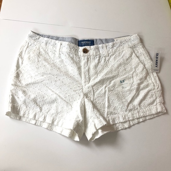 525 Old Navy White Eyelet Shorts Nwt 